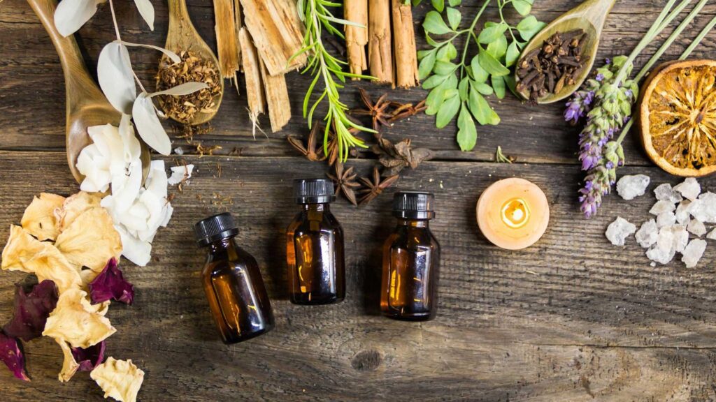 Essential oils used to produce awesome air freshener with baking soda.