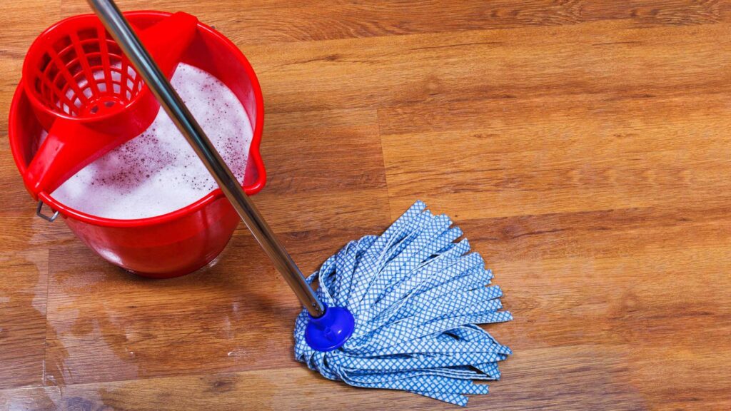 Rinsing the broom later is how to make your house broom super clean.