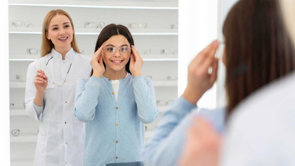 Ask a professional on how to remove scratches from eyeglasses.