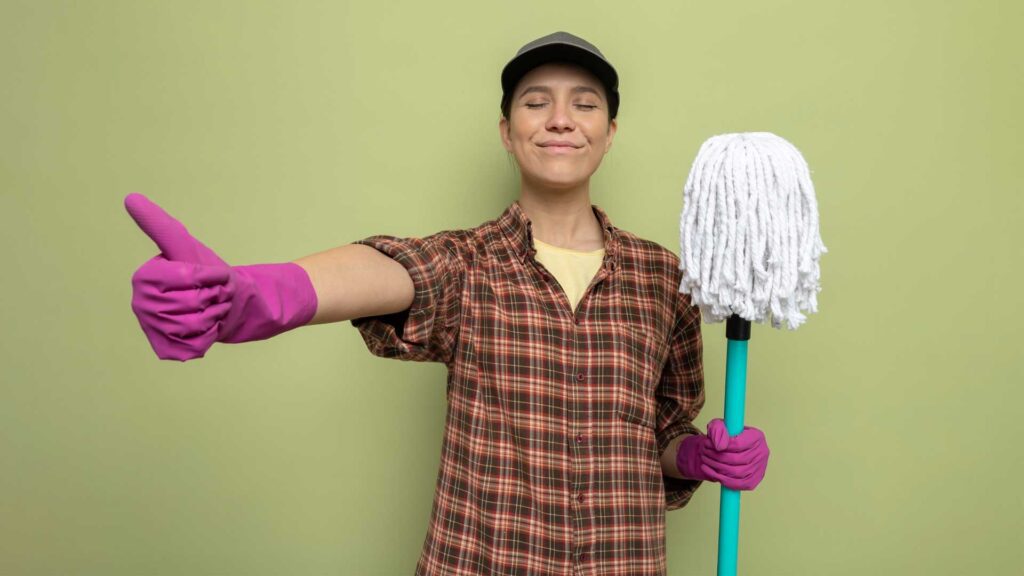 Storing your mop right away is how to refresh your mop after cleaning.