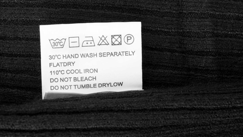 Read the care label carefully for ways to remove iron stains from clothes.