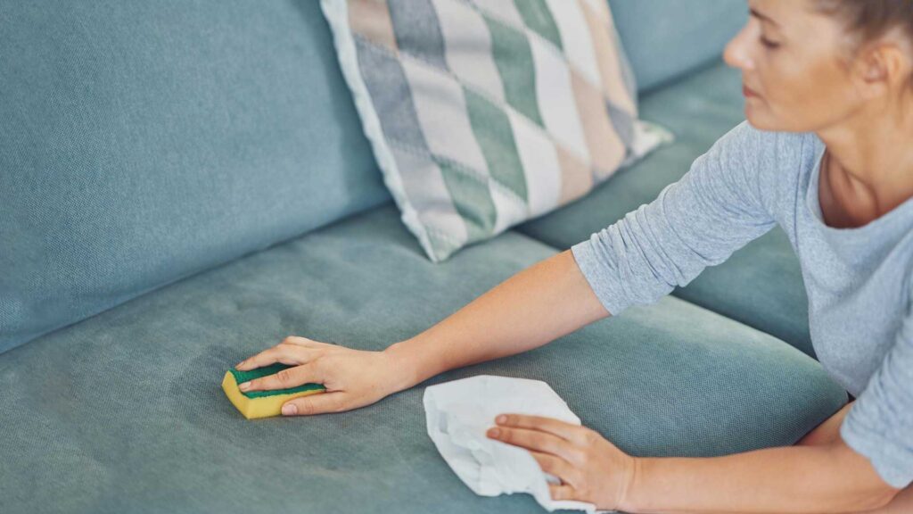Rinsing area thoroughly is how to get marker stain out of the couch.