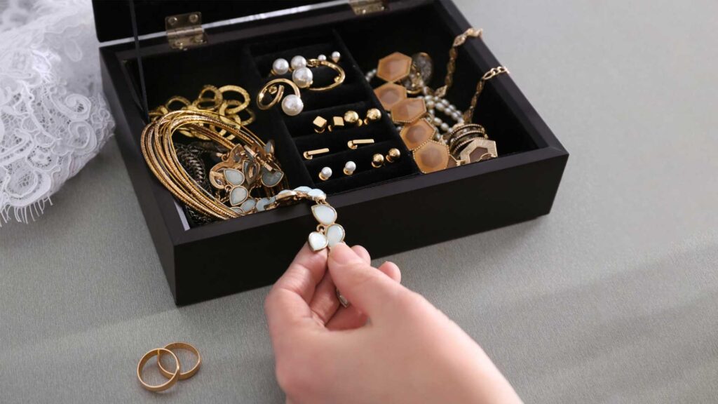 Put your Brass Jewelry in a box to keep it clean.