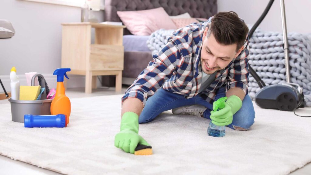 How to dry clean you rugs at home.