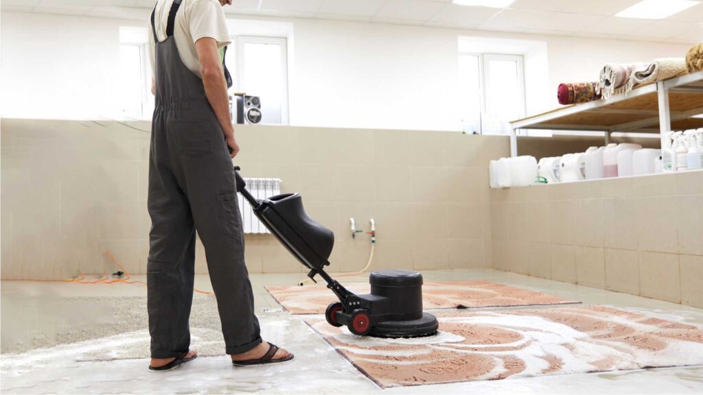 Difference between professional and dry rug cleaner.