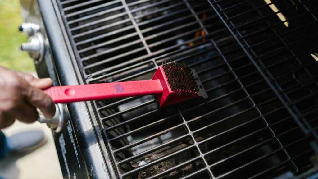 Cleaning for Stainless Steel use grill brush. 