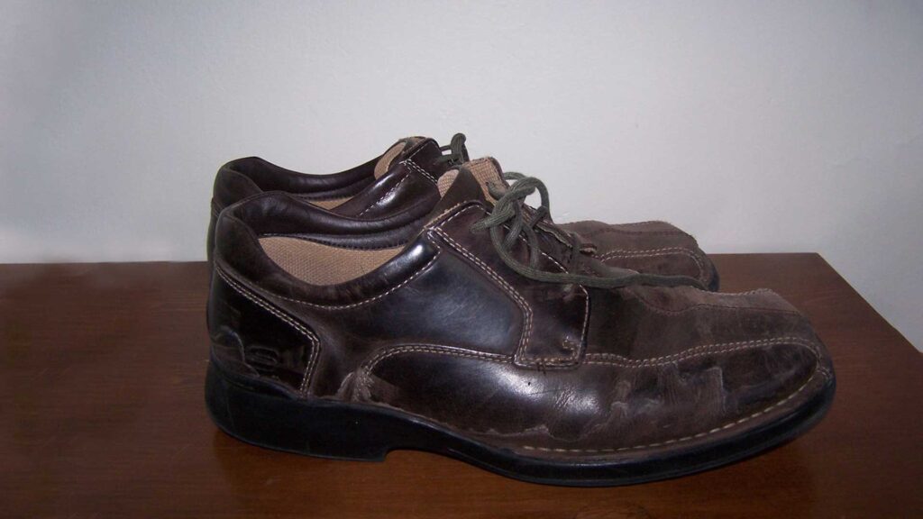 How to clean salt stains from nubuck shoes.