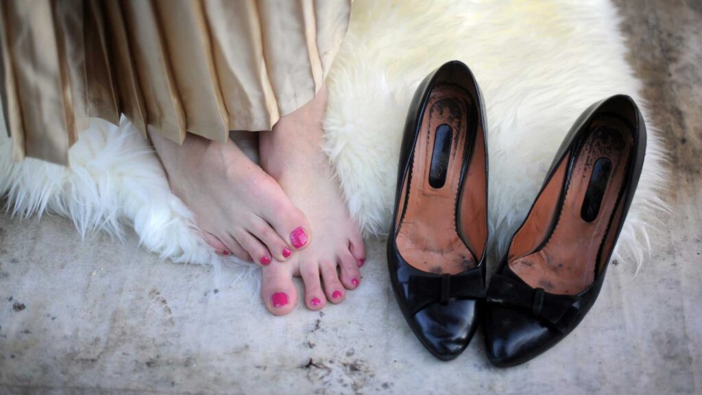 Remove the Stains on Satin Shoes.