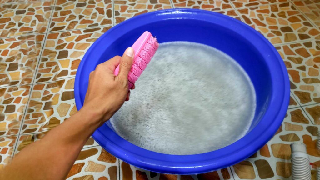 Draining in soapy water and then rinse off is also part of how to clean velvet curtains.