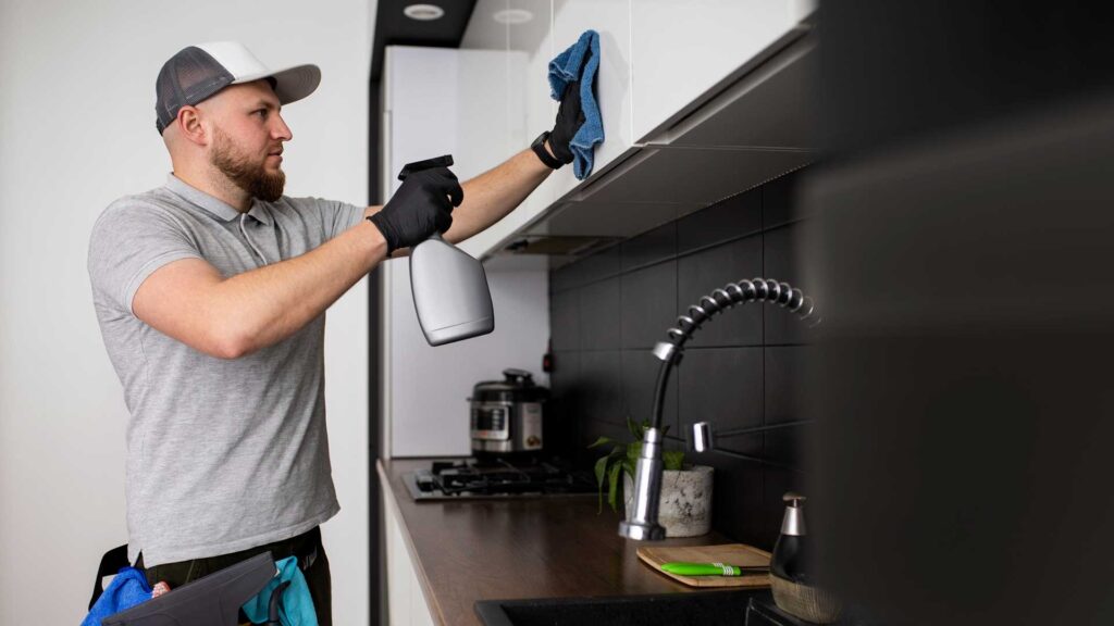Solution to clean your kitchen cabinet.