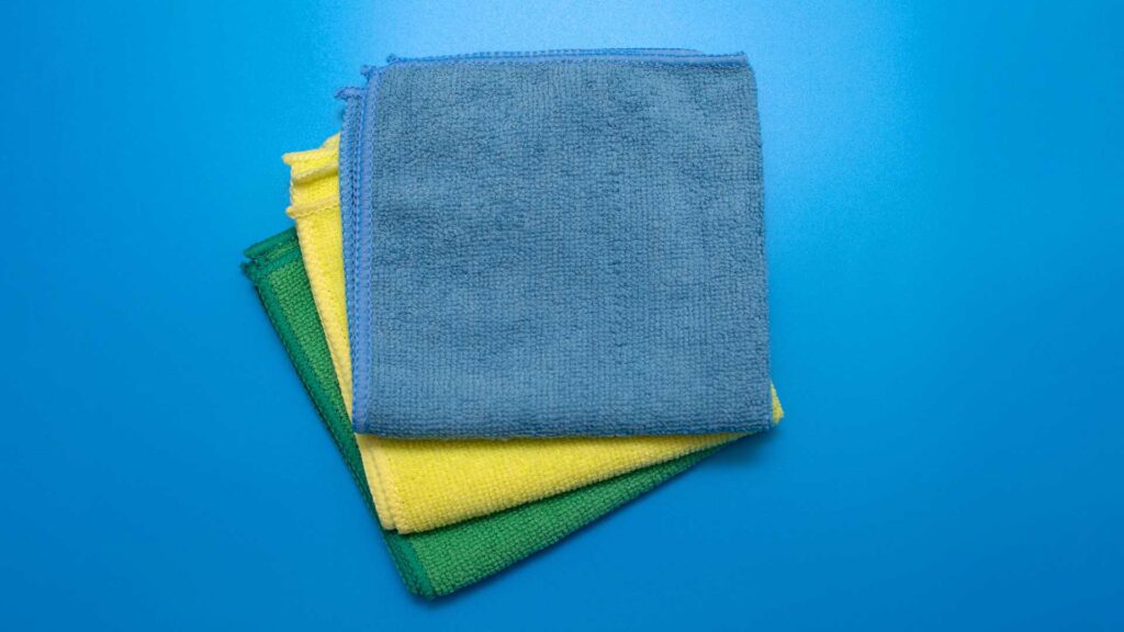 Microfiber cloth to clean nickel.